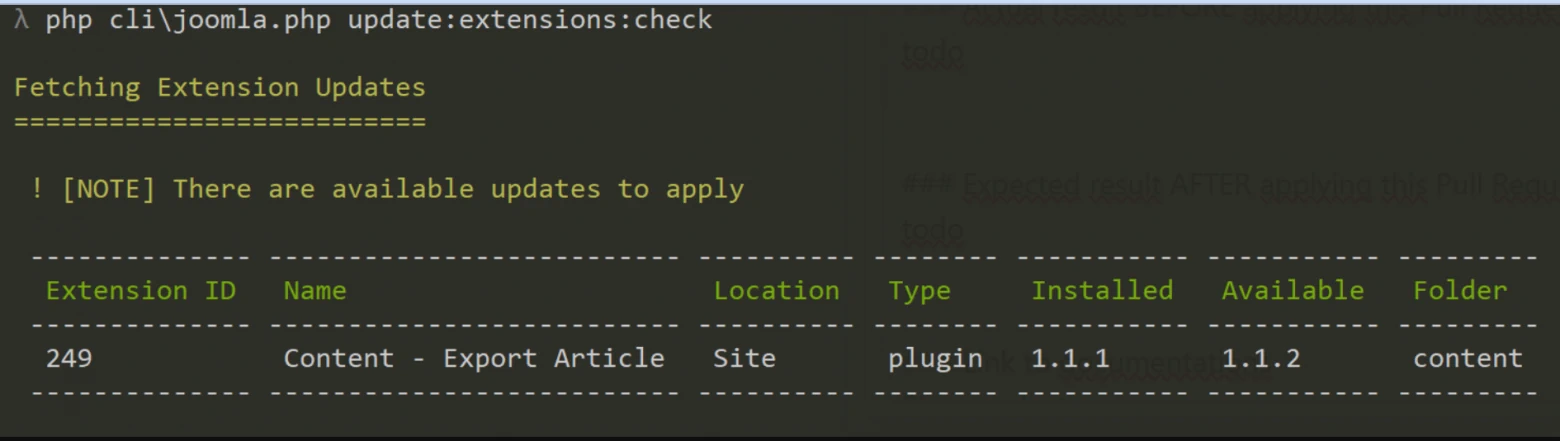 joomla 5 cli update plugin