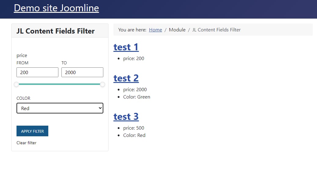 JL Content Fields Filter 2.0.0