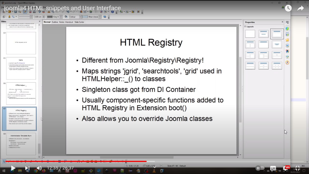 [ВИДЕО] Joomla4 HTML snippets and User Interface