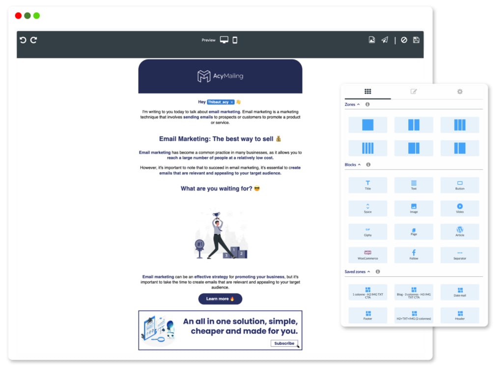 Вышел AcyMailing 9.0.0 - компонент для e-mail маркетинга