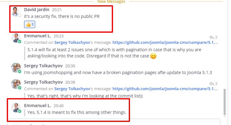 Joomla 5.1.3 и 4.4.6 - изменена работа пагинации. Ошибки в работе JoomShopping.