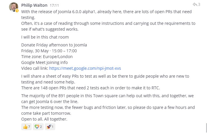 Joomla 6 нуждается в вашей помощи с тестированием.Вышел недавно релиз Joomla 6 alpha1 Joomla 6 нуждается в вашей помощи с тестированием.Вышел недавно релиз Joomla 6 alpha1