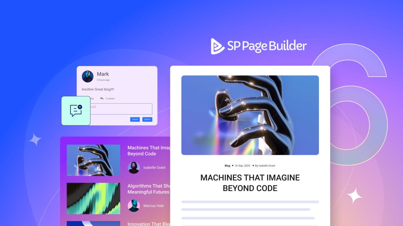 JoomShaper SP Page Builder 6: динамический контент, комментарии и Joomla 6 JoomShaper SP Page Builder 6: динамический контент, комментарии и Joomla 6