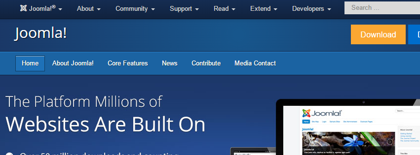 Новый дизайн Joomla.org